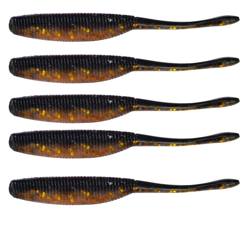 Señuelo de pesca con cola oscilante, cebo blando para peces, 7,5 cm, 9,5 cm, 11,5 cm, añade gusanos de sal, señuelos artificiales, lote de 5 piezas en oferta - imagen 5