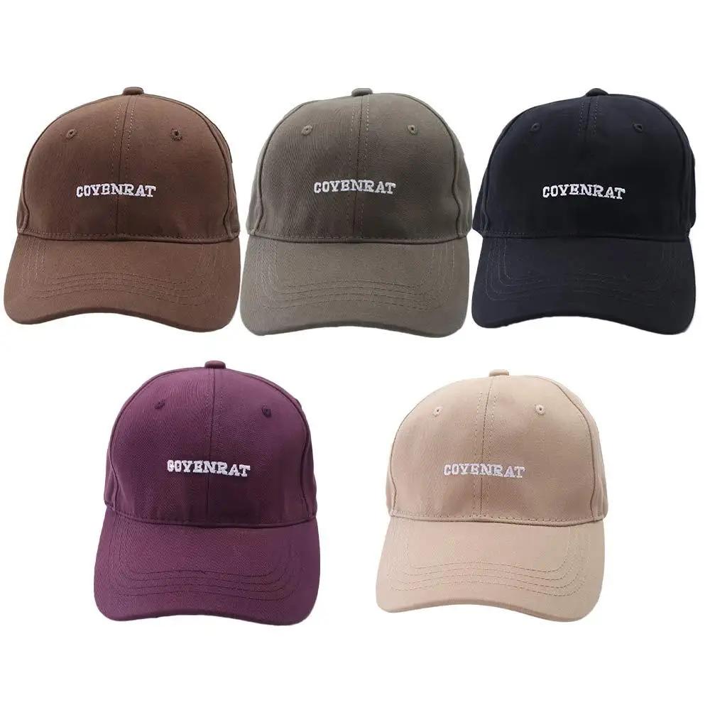 Gorra de béisbol de algodón de gran tamaño con letras ajustables, gorra de lengua de pato Vintage, gorra circular de cabeza grande de estilo coreano lavable, Unisex - imagen 3