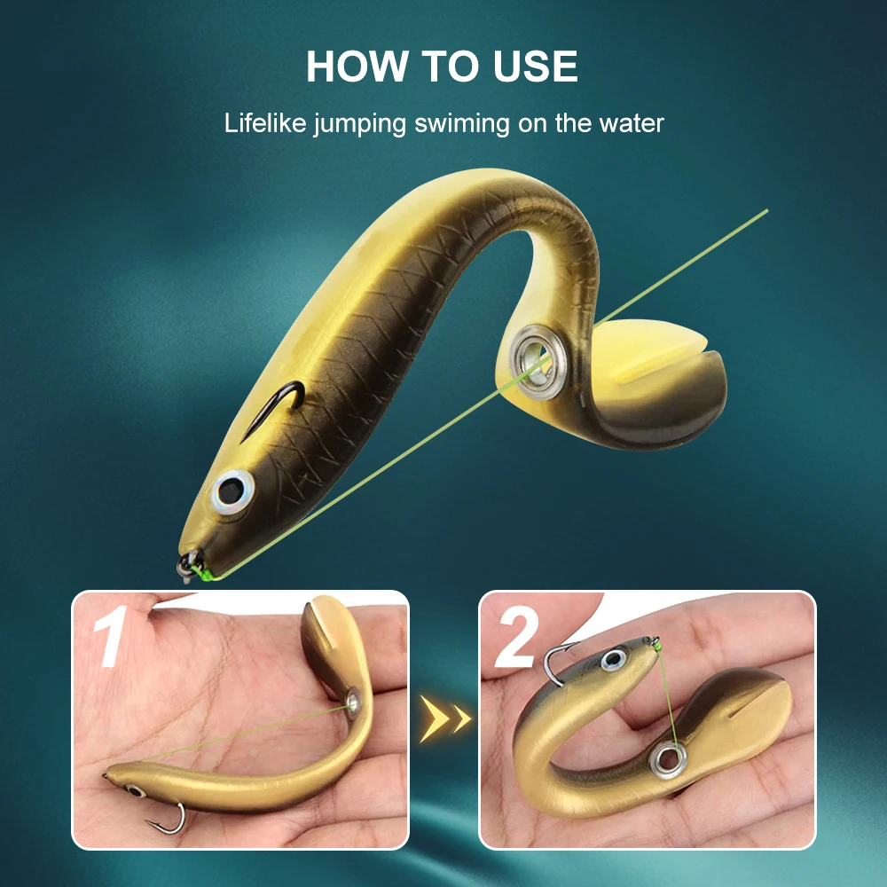 ESFISHING-Cebo de silicona blanda, aparejo de señuelo de pesca Artificial Texas, 5 piezas, Loach biónico, 100mm, 6g, Wacky Wormer, Icsa - imagen 5