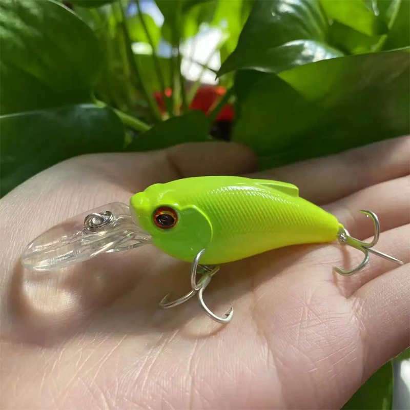 Señuelos de Pesca Crankbait de 55mm y 9,5g, Wobblers flotantes de superficie, cebo duro Artificial para Lucio, lubina, equipo de Pesca de plástico - imagen 4