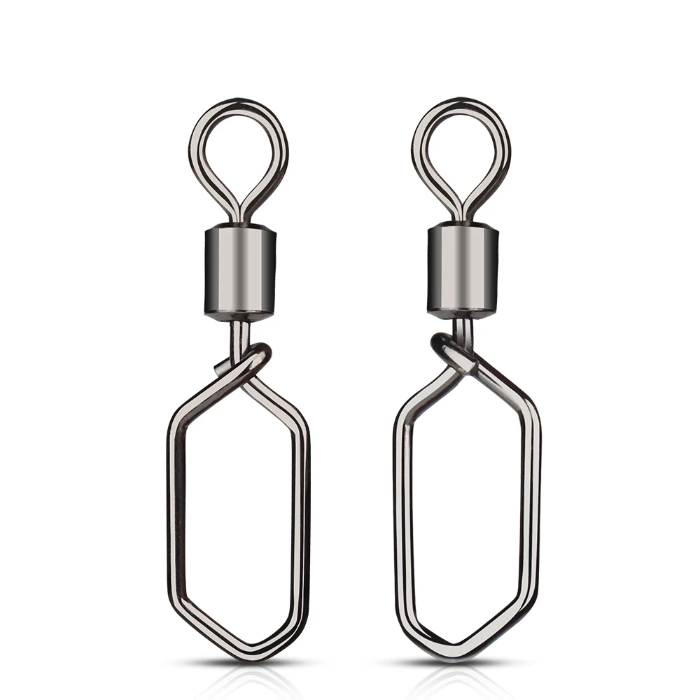 Gancho de barril giratorio, accesorios de pesca, gancho de presión, Pin de enclavamiento, conector de sedal de pesca giratorios - imagen 3