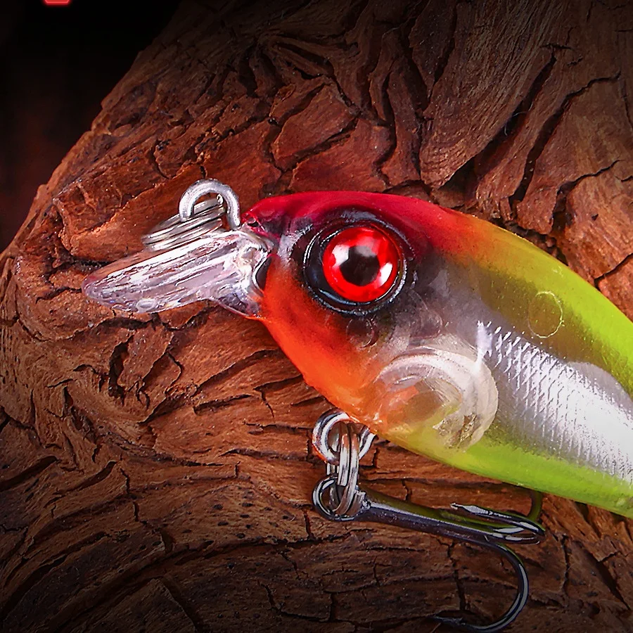 Señuelo de pesca con manivela, cebo duro Artificial, Wobblers brillantes, 3,7 cm/2,6g, Mini señuelos de corriente de pececillo, lote de 5 piezas en oferta - imagen 5