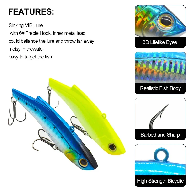 Kit de Señuelos de Pesca Rap de 9 piezas y 24g, juego de cebos para pececillos, cebos de manivela Wobbler, anzuelos triples, aparejos de pesca, Kit de cebo duro de plástico Artificial - imagen 2