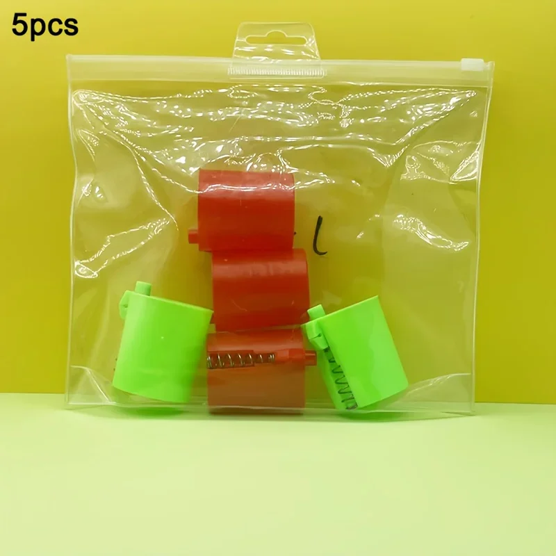 Jaula alimentadora de cebo de pesca con Clip, 5 uds., a prueba de herrumbre, portátil, pesca salvaje, Material plástico duradero de 2,36 pulgadas, herramientas de pesca salvaje - imagen 5