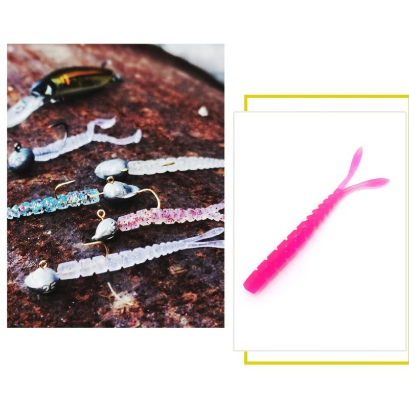 Mustad, pez de cola de horquilla AJW-PILO, insectos de cola de golondrina, pesca de raíz de cebo pequeño, lubina de cabeza negra de boca rizada, microobjetos - imagen 3