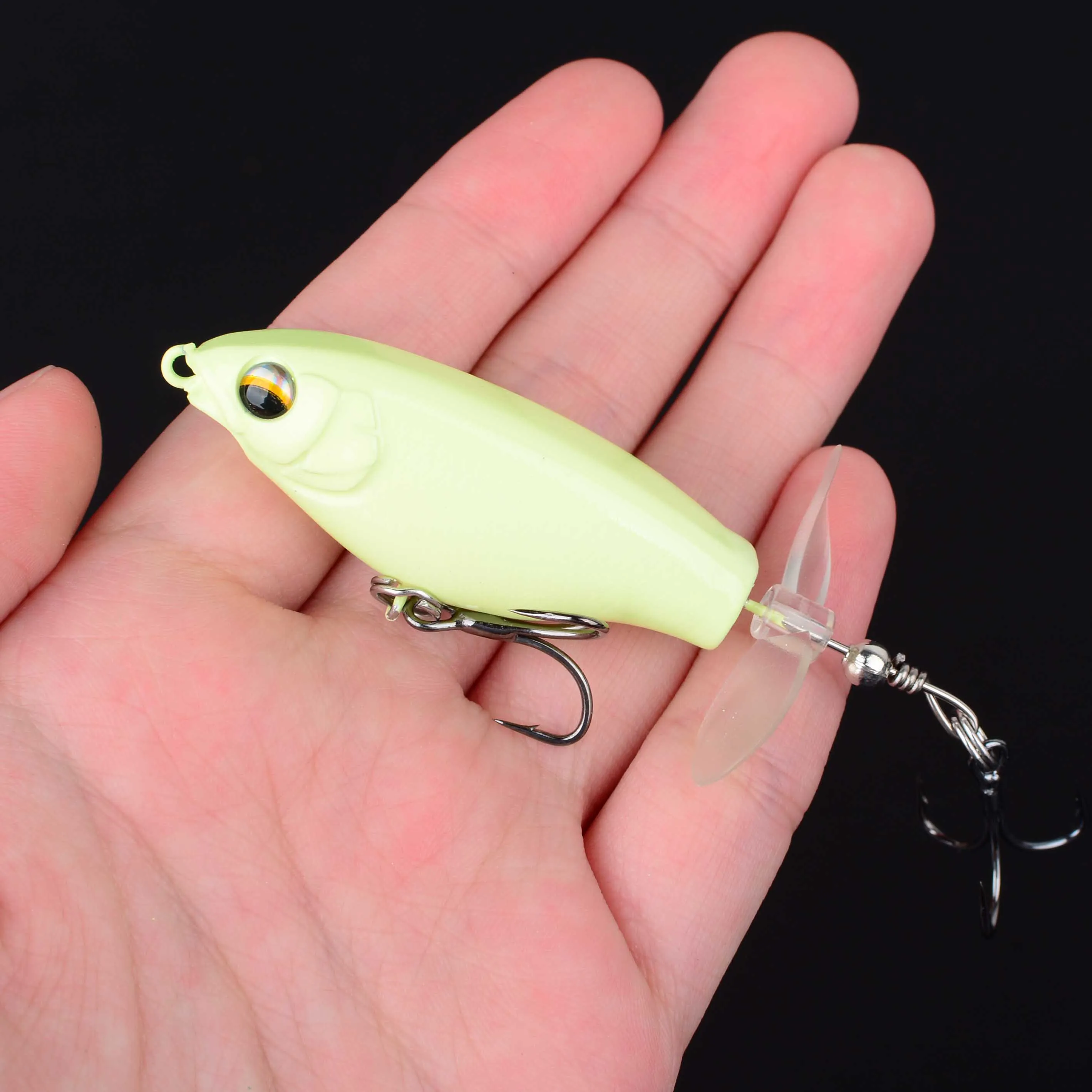 Whopper Plopper – Señuelo de superficie con cola giratoria para lubina - imagen 4