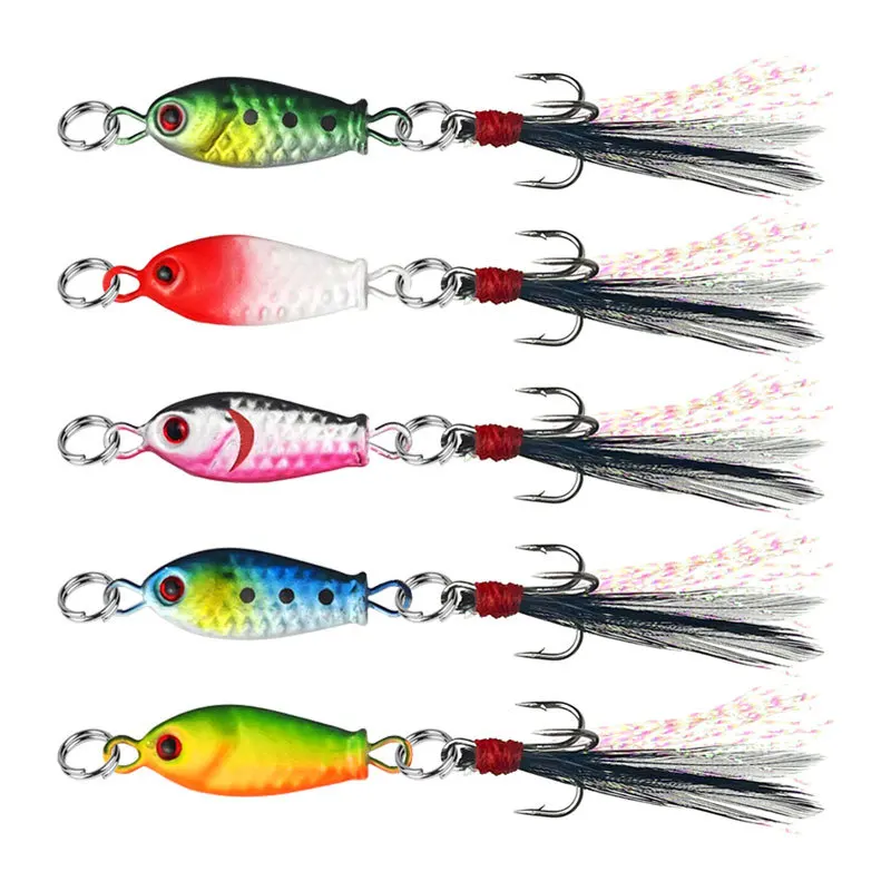 Señuelos de pesca de 5g y 2,8 cm, plantilla de Metal de fundición hundida, cebo de plomo, Wobbler, Swimbaits, cebo duro de mar Artificial para carpa lubina, 2 uds. - imagen 3