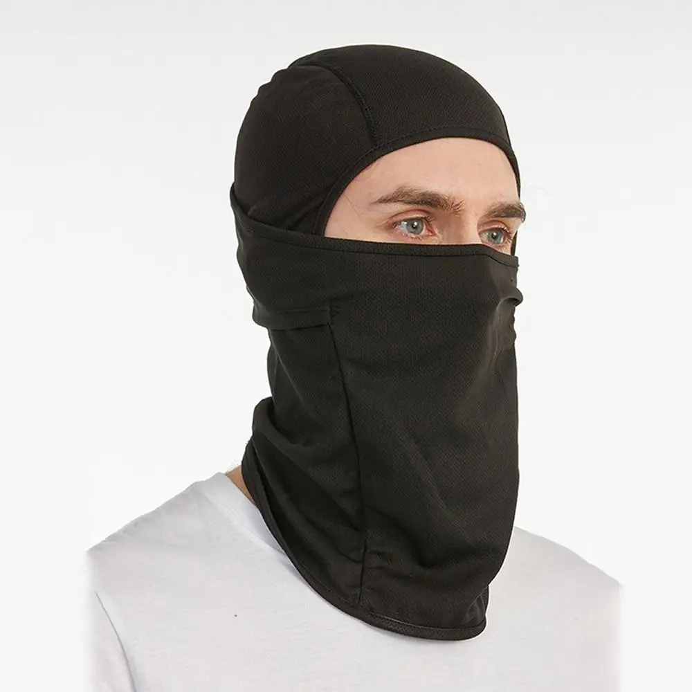 Gorro pasamontañas elástico transpirable de seda de hielo máscara facial completa para el cuello pañuelo protector solar para la cabeza máscara para montar deportes al aire libre - imagen 3