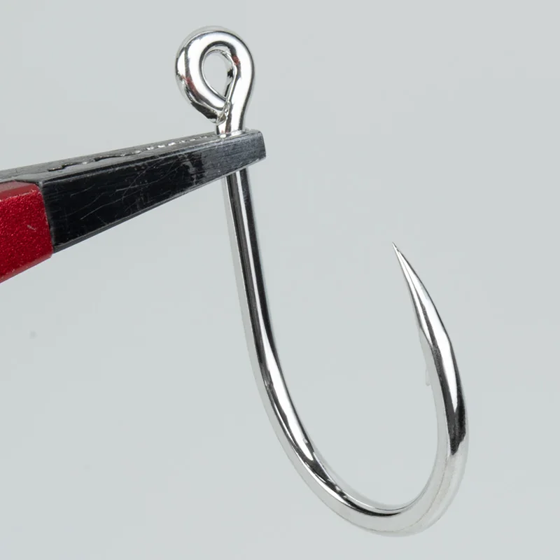 TEASER 8084 10 Uds 8084 4X vástago curvo de acero rico en carbono anzuelo de púas anzuelos círculo atún GT anzuelo de Jigging lento pesado - imagen 4