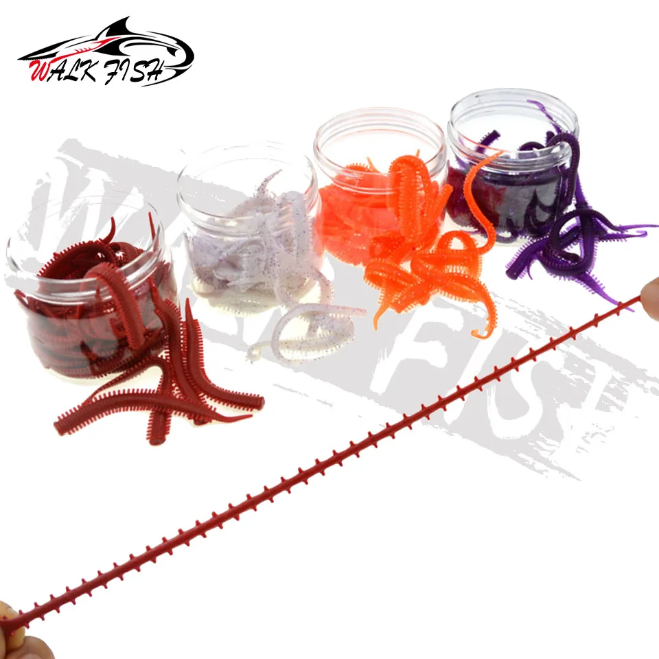 WALK FISH-señuelo de gusano de pesca supersuave, 30 piezas, 0,75g/8,5 cm, cebo de lombriz de tierra, TPE, materiales respetuosos con el medio ambiente - imagen 5