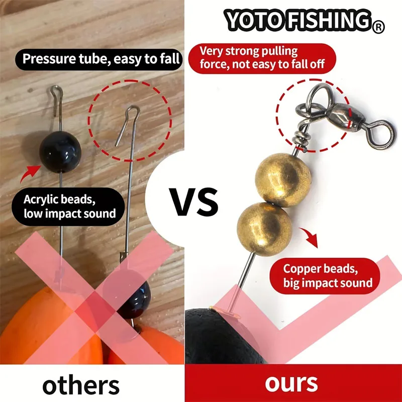 YOTO Aparejo flotante con anillo giratorio y plomo cobre - imagen 4