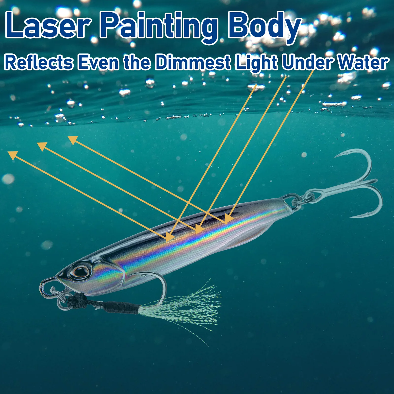 Cuchara de jigging con anzuelo de asistencia para pelar caballa - imagen 3
