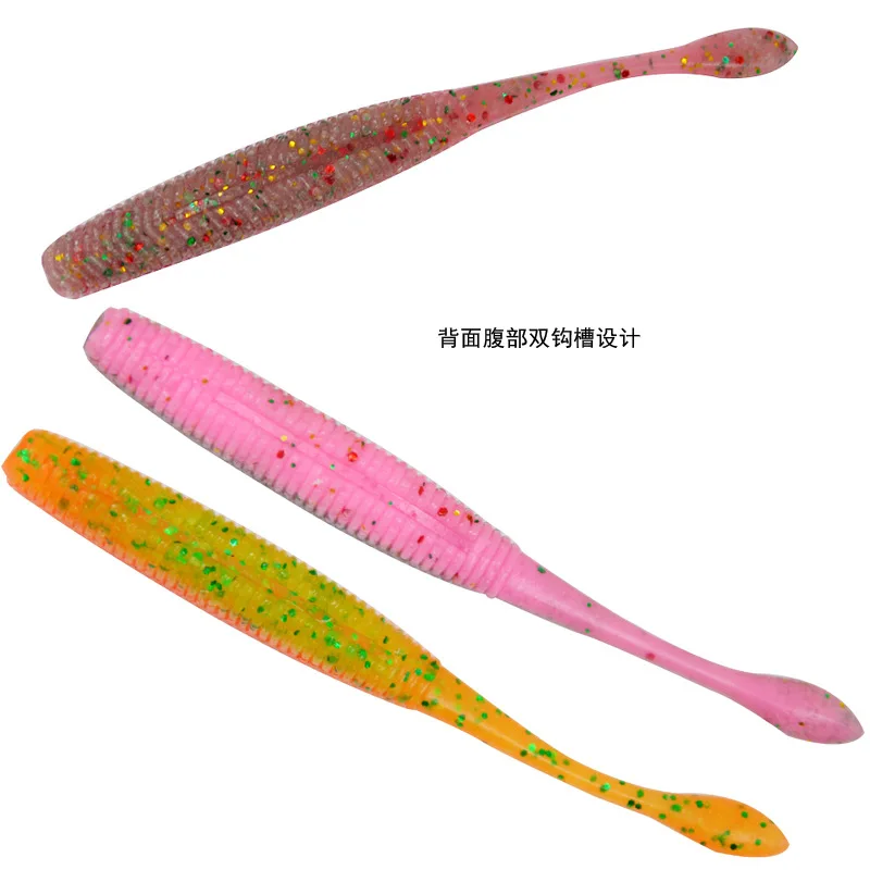 Señuelo de pesca con cola oscilante, cebo blando para peces, 7,5 cm, 9,5 cm, 11,5 cm, añade gusanos de sal, señuelos artificiales, lote de 5 piezas en oferta - imagen 3