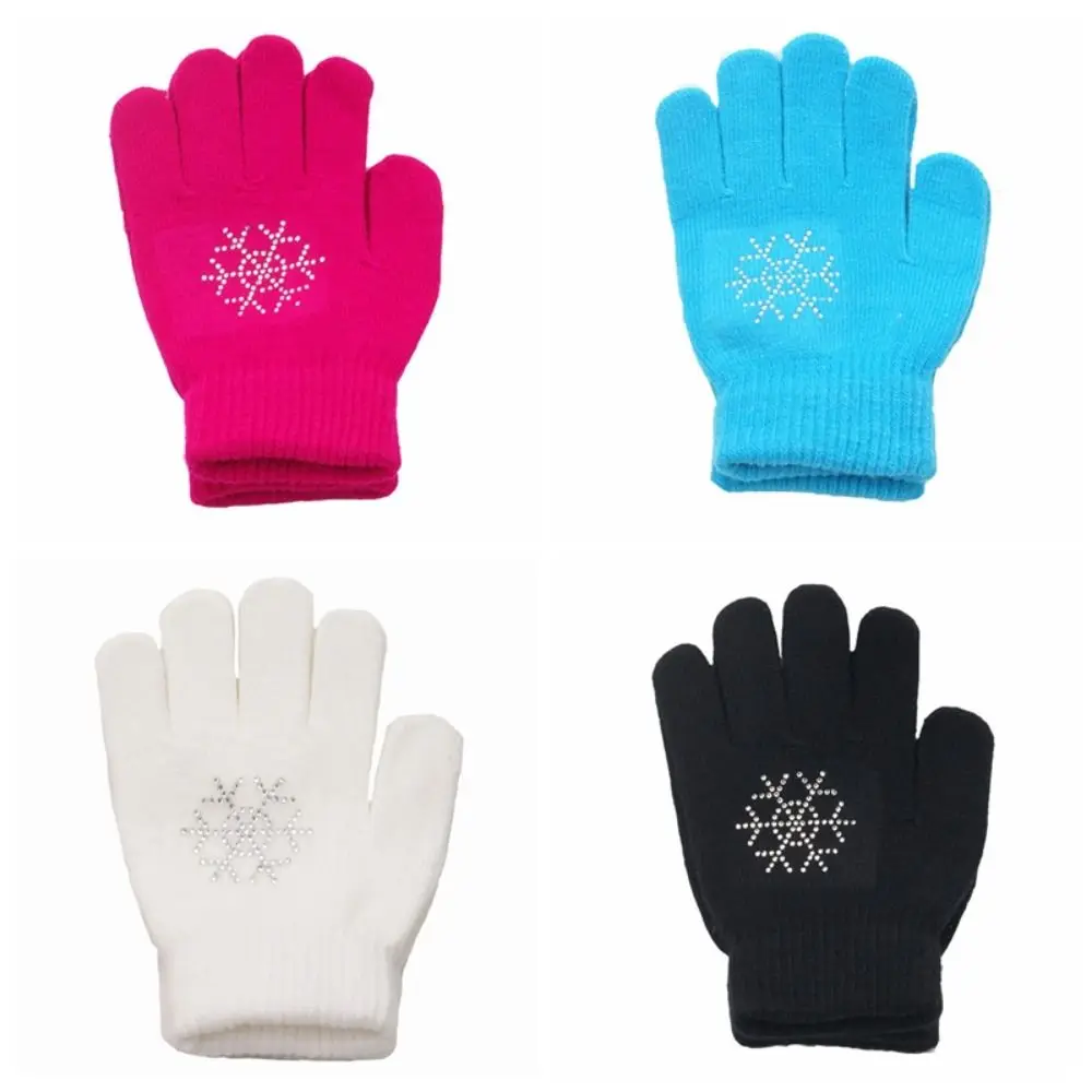 Guantes de patinaje antideslizantes protección de palma con Gel guantes de patinaje artístico algodón invierno cálido niños patinaje mitones para practicar - imagen 2
