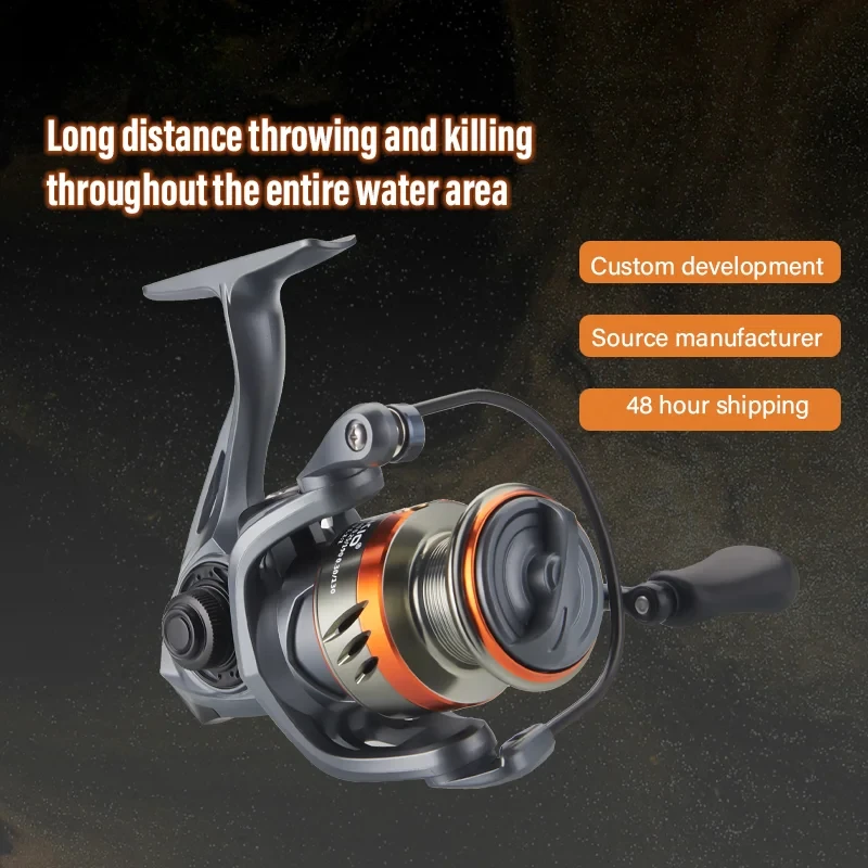 Carrete de pesca giratorio de Metal sin huecos 3 + 1 rodamientos de bolas de acero inoxidable mango de carrete CNC 5,2: 1 relación de engranaje 12kg arrastre máximo de agua salada - imagen 3