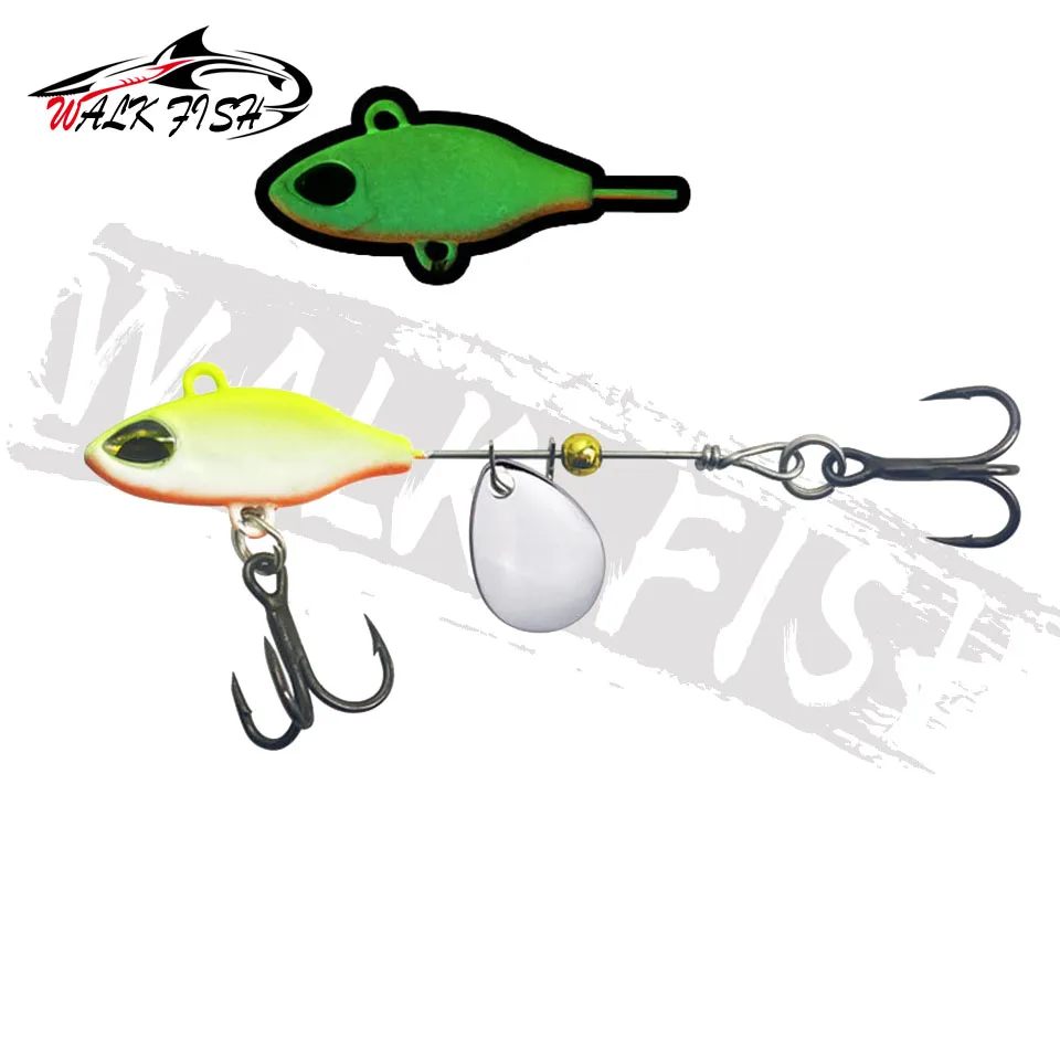 WALK FISH-Cebo giratorio de tiro largo VIB, cebo giratorio de 9/12/15g, cuchara de cola giratoria, señuelo de Pesca, plantilla de Tractor, cebos duros de Pesca - imagen 4