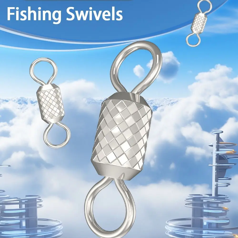 50 unids/lote giratorios conector de pesca accesorios de aparejos de pesca varios tamaños gancho de pesca barril de rodamiento - imagen 2