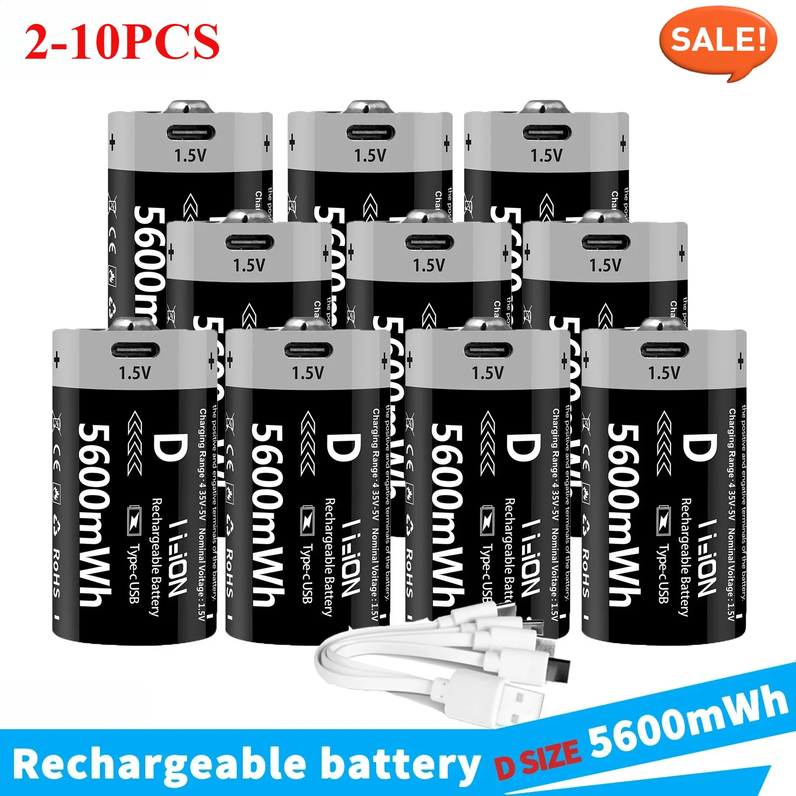 Baterías USB recargables de litio para electrodomésticos Gas - imagen 5