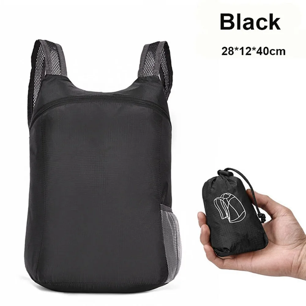 Mochila plegable ligera de alta calidad, mochila de viaje plegable ultraligera, mochila Nano impermeable para hombres y mujeres
