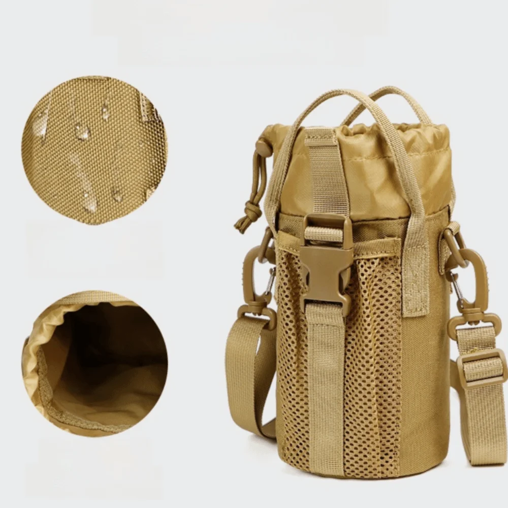 Bolsa bandolera para botella de agua de gran capacidad, bolsa ajustable multicapa para botella de gimnasio, bolsa deportiva cruzada impermeable portátil para gimnasio