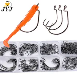 Anzuelo Texas Rig JYJ EWG – Acero carbono para vinilo