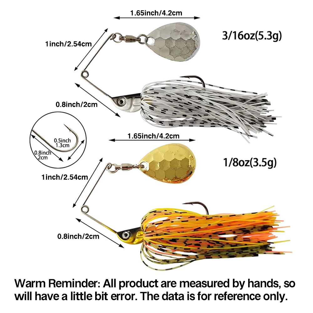 Eupheng Spinner cebo cuchara cebo de alambre 3,5g-14g Bass jig Chatter cebo señuelo de pesca Spinnerbait Lucio aparejos de pesca de lubina - imagen 4