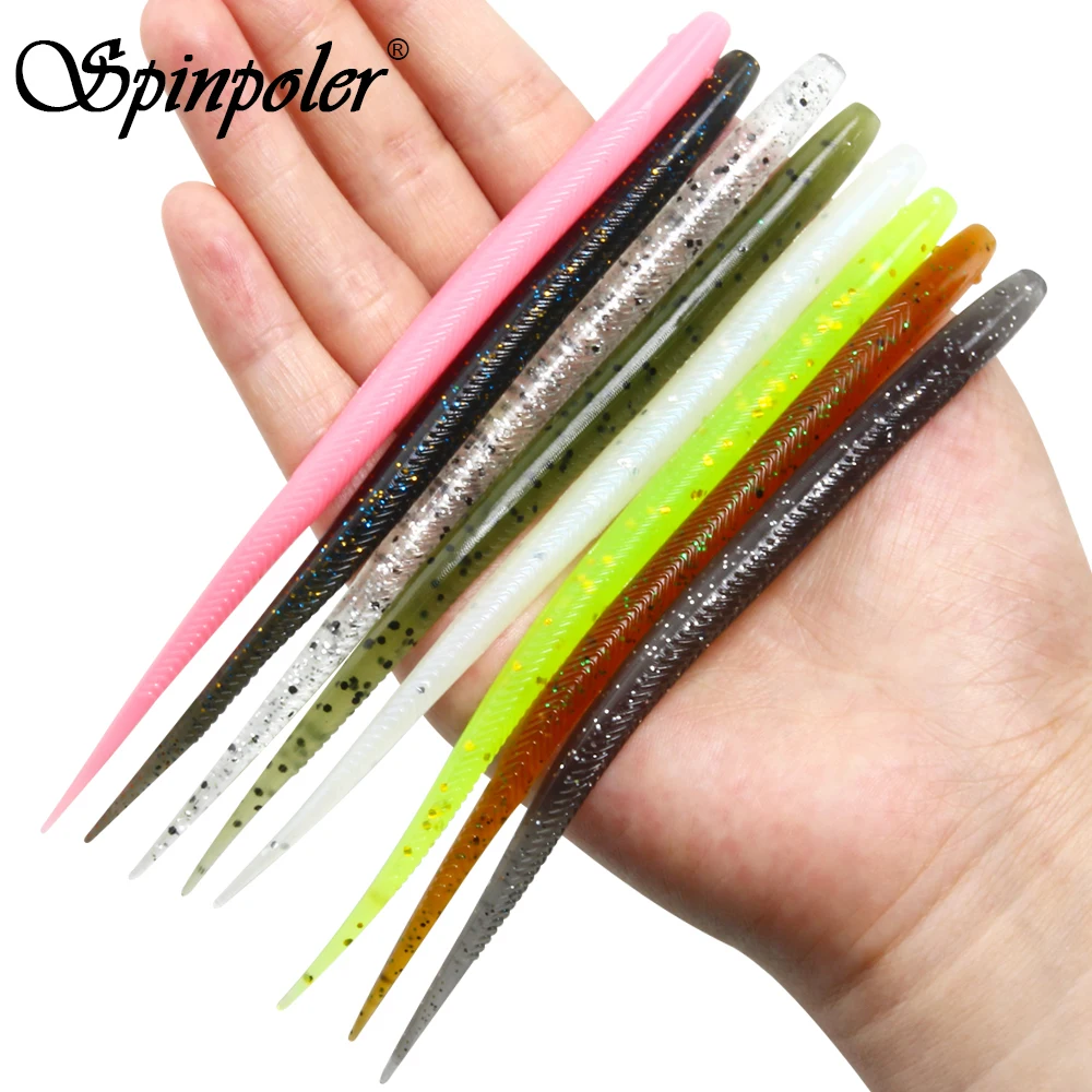 Spinpoler-Señuelos de Pesca artificiales, lombriz de tierra, cebo suave, gusano de mar, 14cm, aparejos de Pesca Swimbait para todos los peces, Leurre Souple, Pesca - imagen 2