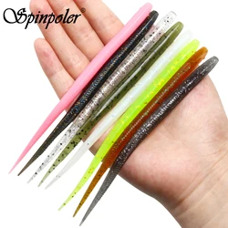Spinpoler-Señuelos de Pesca artificiales, lombriz de tierra, cebo suave, gusano de mar, 14cm, aparejos de Pesca Swimbait para todos los peces, Leurre Souple, Pesca