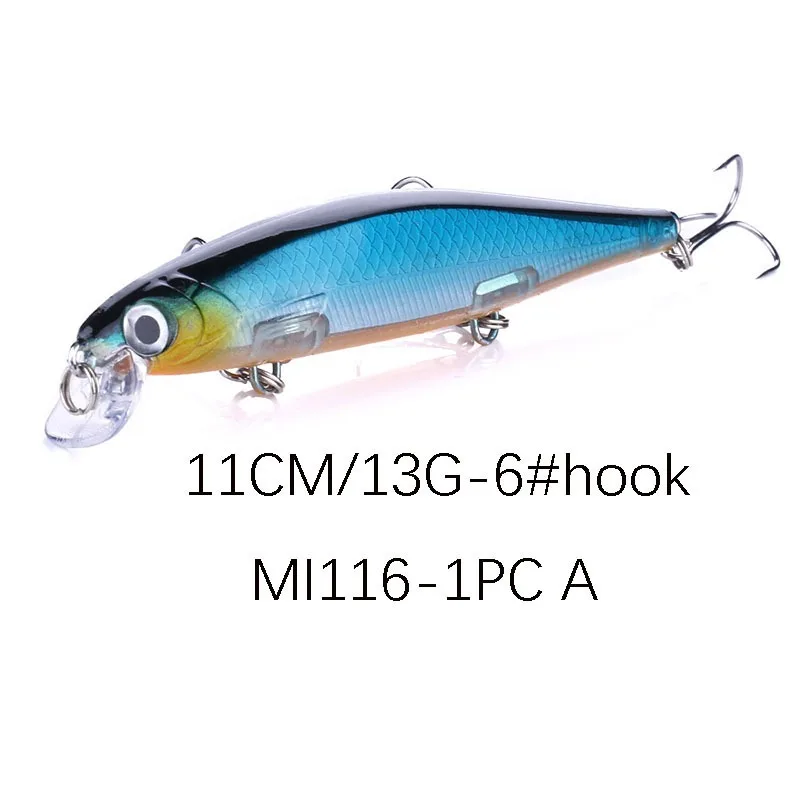 110mm 13g Swimbaits Bass pez grande señuelo de pesca Wobblers cebo duro Crankbait lengua corta señuelo de pececillo para equipo de pesca de Lucio - imagen 2