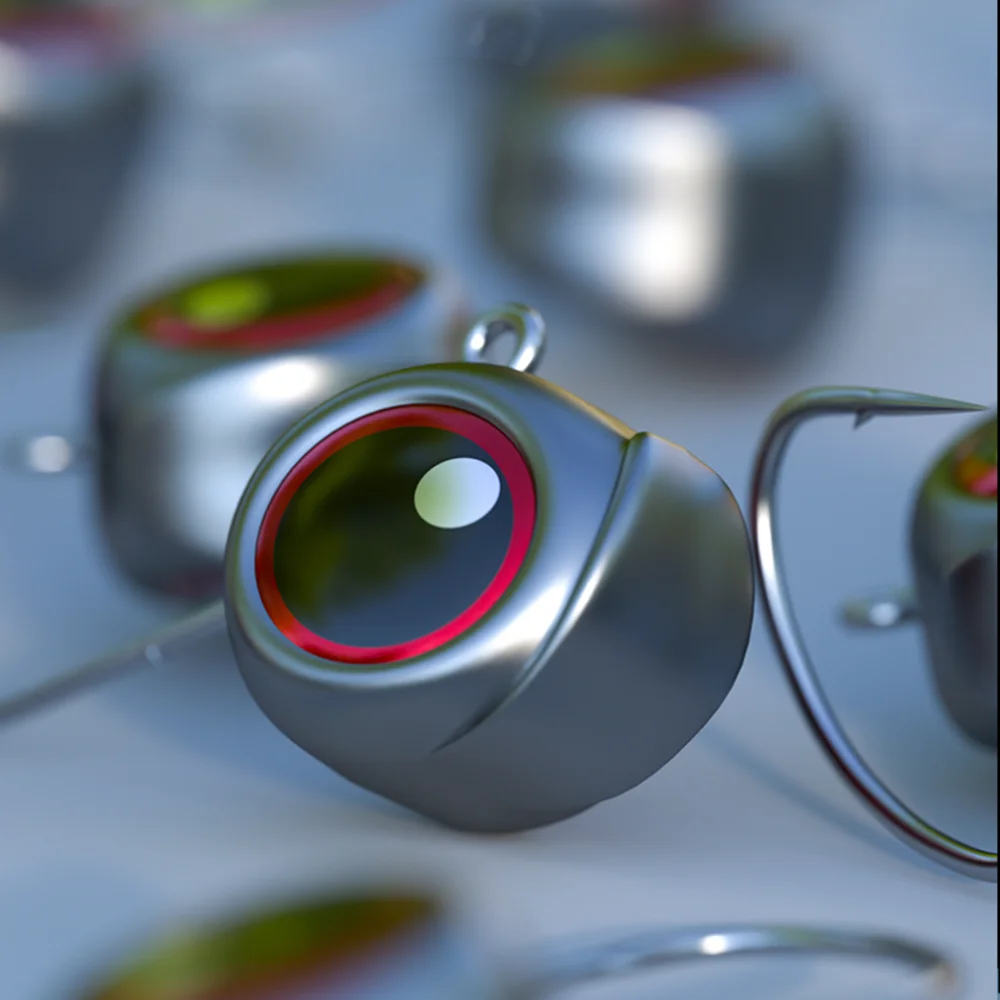 cabeza de plantilla de ned rig cabeza plomada para señuelo Anzuelo microscópico de 10 piezas para pesca de carpa, señuelo de gusano suave，plantillas de pesca  para lubina, artículos de pesca, aparejo de púas - imagen 3