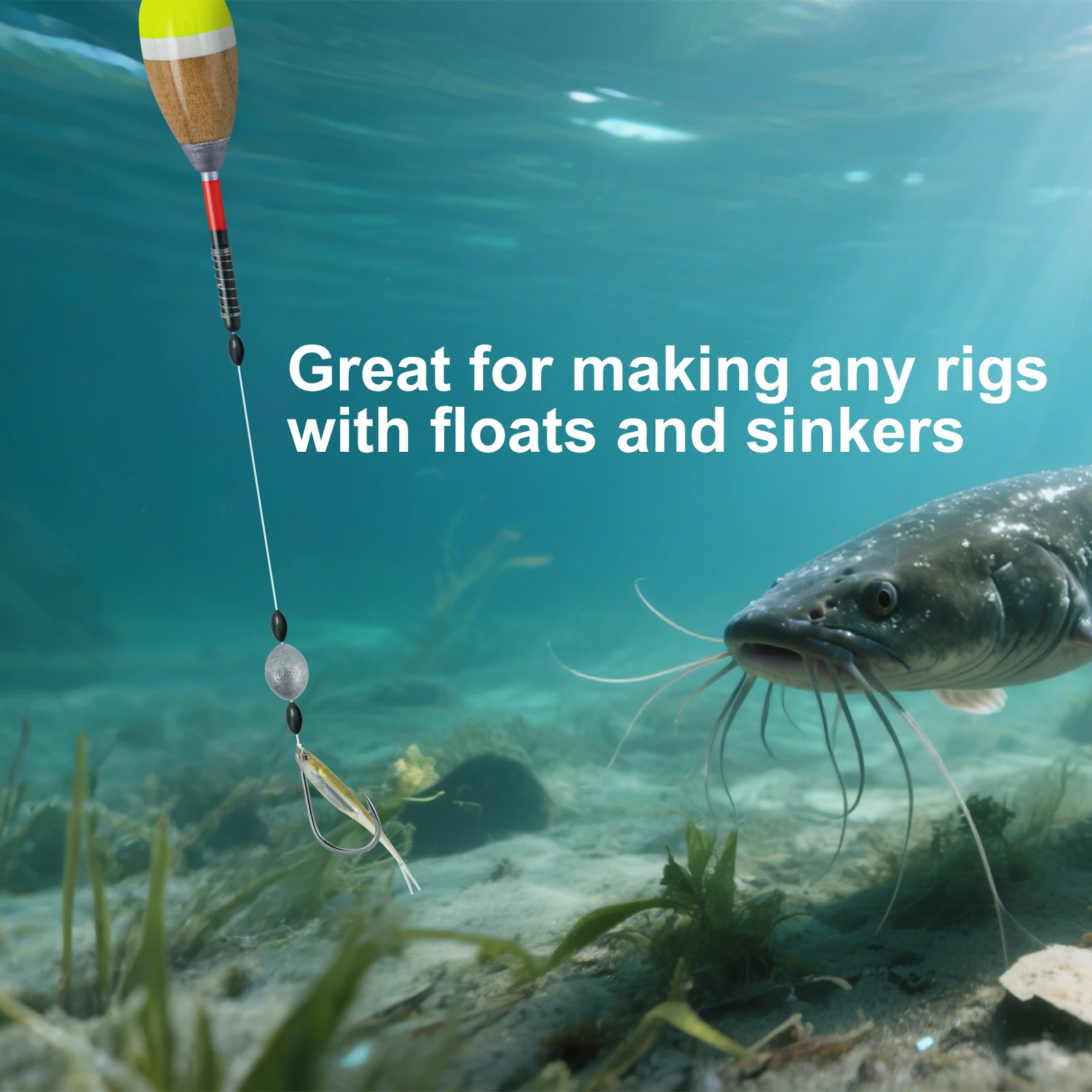Kit Accesorios Pesca Bagre Tapones Goma Pesas Bobber y Más - imagen 3
