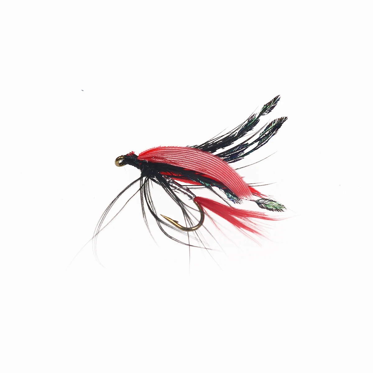 Cebo Artificial para pesca con mosca, cebo rojo de pavo real, trucha, Alejandria, 10 Uds. - imagen 2