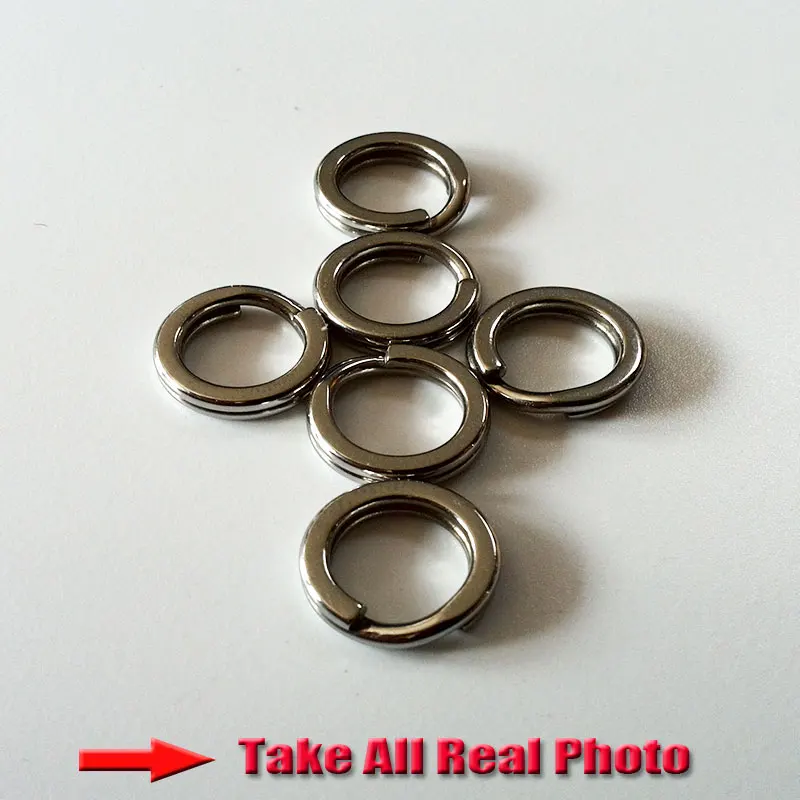 2025 anillos divididos de pesca de acero inoxidable 304 de alta densidad 50/100/200 unids/lote accesorios de pesca de conexión de señuelo - imagen 5