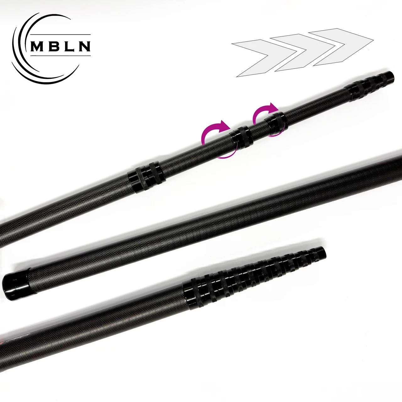 Caña telescópica fibra carbono para pesca en mar – Mango sacadera súper largo - imagen 2