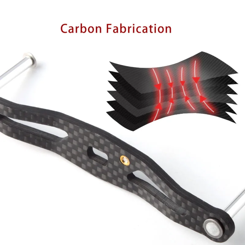 Carrete de pesca Ruke, mango de fibra de carbono, balancín de pesca, longitud completa, 105-120mm, tamaño del agujero 8*5/7*4mm de espesor, accesorio de carrete de 3mm - imagen 4