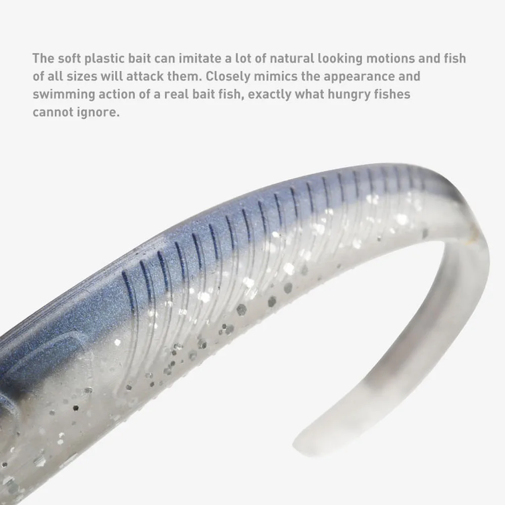 Señuelo de pesca Slug 6 unids/bolsa 12,5 cm 3,8g señuelo de pesca de agua de mar cebo suave cebo de pesca de buena calidad - imagen 4