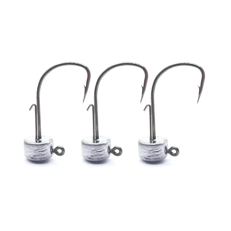 OUTKIT-señuelo de pesca NED, anzuelo con cabeza de anzuelo fuerte anticaída, soporte auxiliar, ganchos mandarín, lubina, anzuelo de gusano, 5 uds. - imagen 3