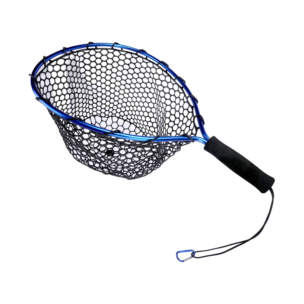 Red de pesca flotante, red de aterrizaje de fibra de carbono, red fantasma de goma transparente, red de captura y liberación con liberación de red magnética - imagen 3