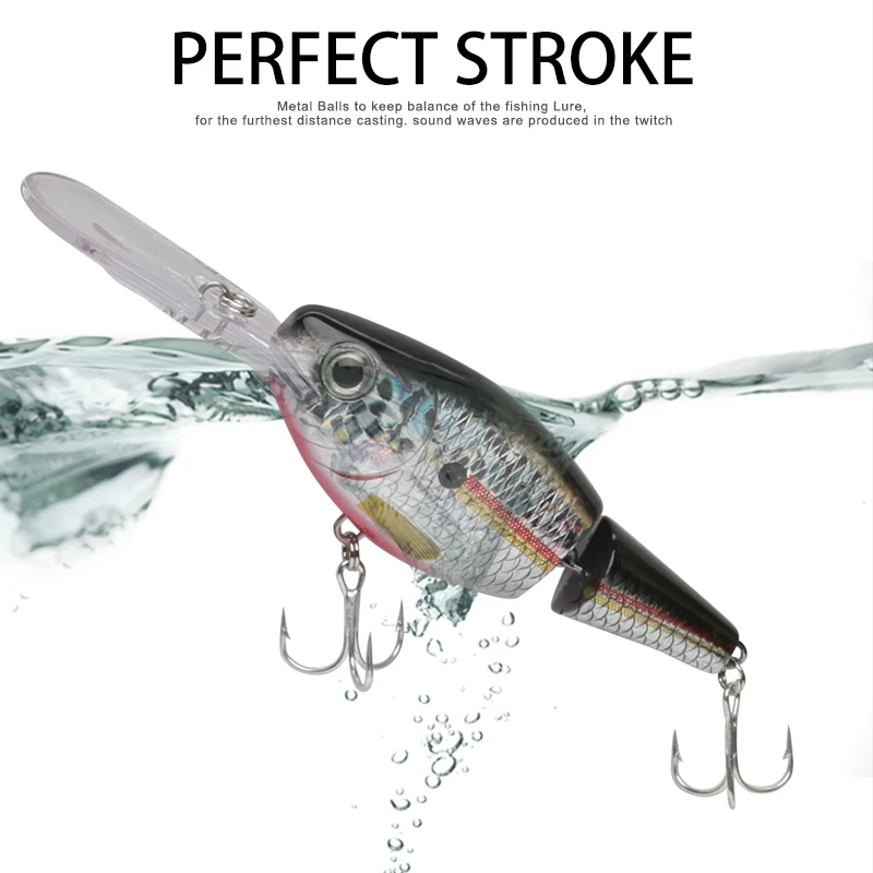 Wondershot A23 Crankbaits Swimbait articulado 70mm 13g señuelos Minnow cebo Artificial Wobblers para accesorios de pesca de Lucio - imagen 5
