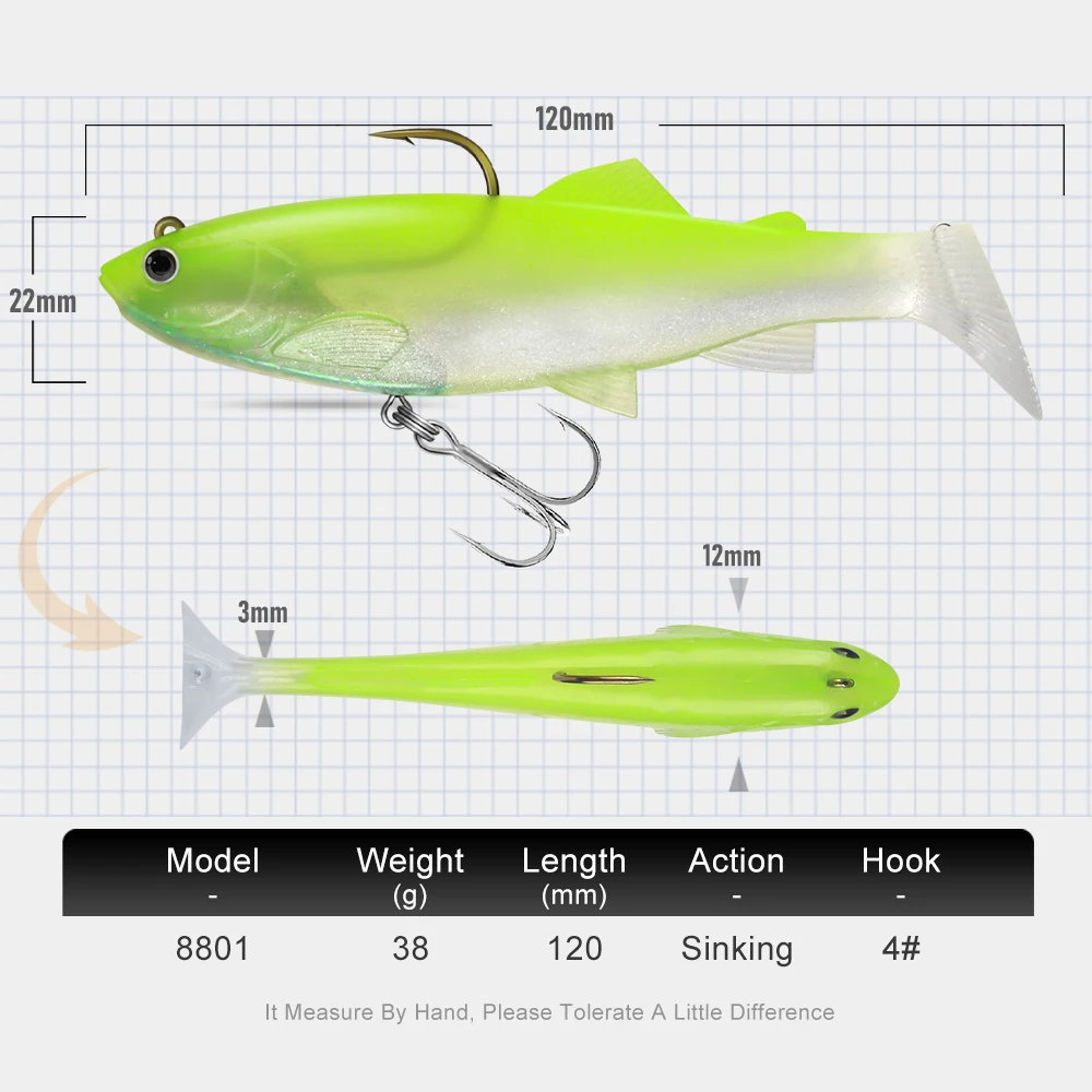 Kingdom Paddle Tail Swimbait 120 – Vinilo hundente para lucio - imagen 2