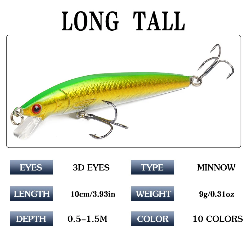 Señuelo Minnow flotante con ojos 3D para pesca de carpa - imagen 2