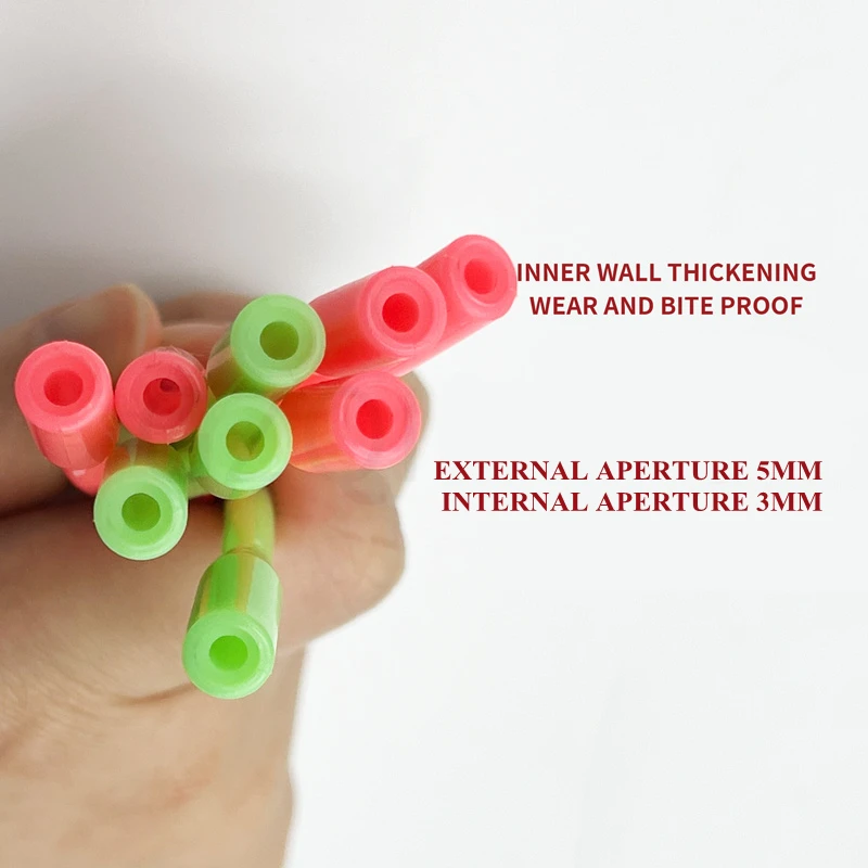 ZYZ-tubo luminoso para pesca en agua salada, 7,5 cm, antimordida, antienredos, gancho para atar, accesorios, herramienta de ayuda para aparejos de pesca, 10 Uds. - imagen 2