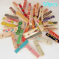 Clips de madera natural para manualidades y decoración del hogar
