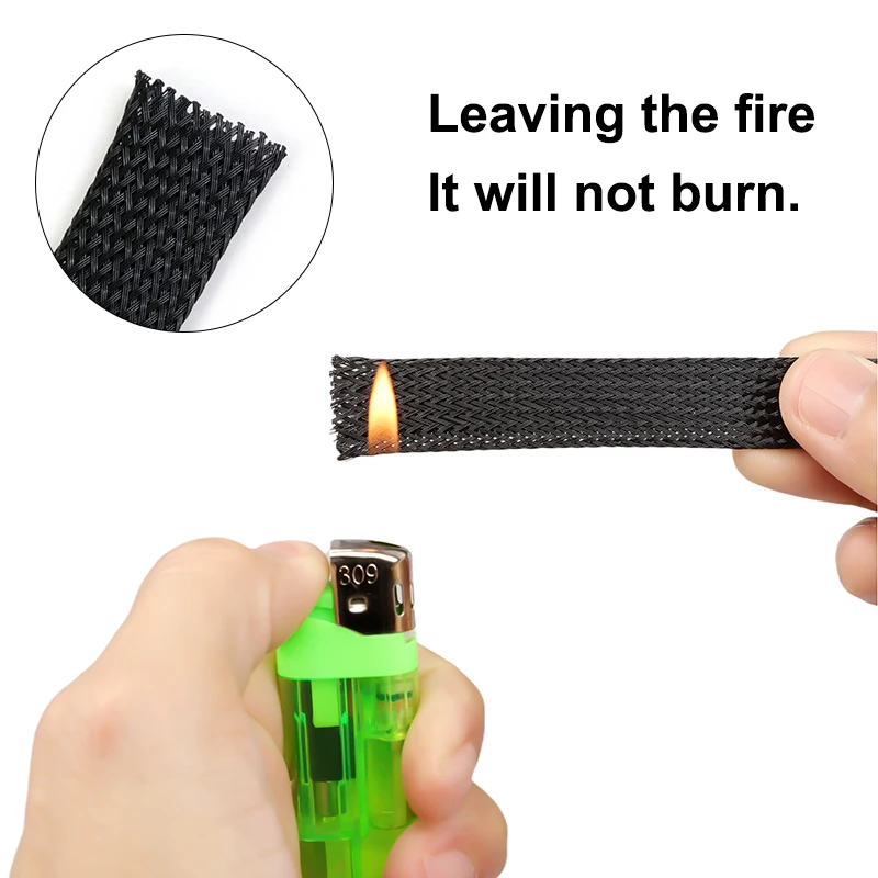 Funda de cable expandible de 2 mm - 30 mm PET trenzada de alta densidad con aislamiento flexible Funda protectora para cables 1 ~ 50 metros - imagen 2