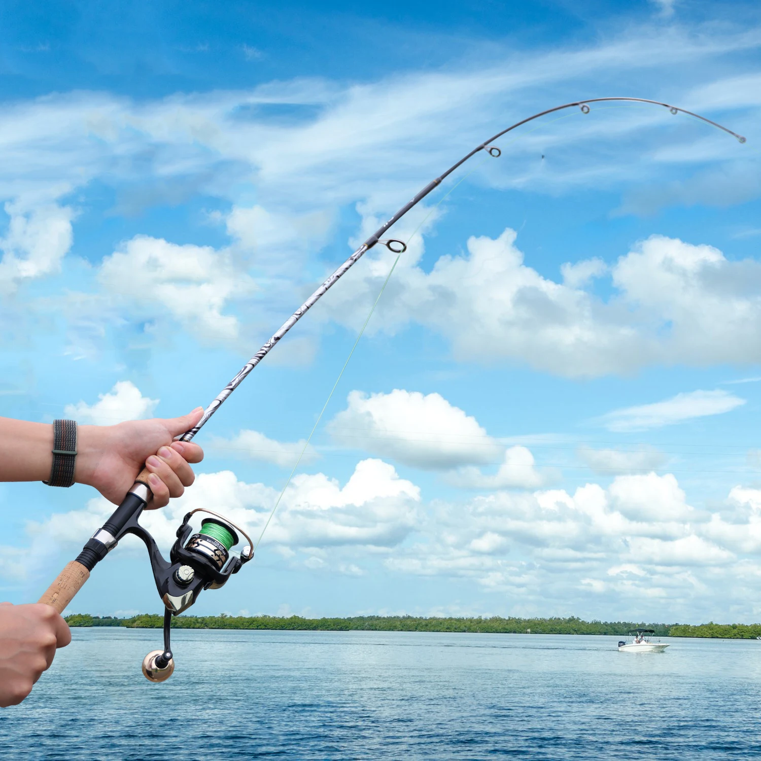 Sougayilang 1.68-2.25m Spinning Fishing Rod M/ML/MH 2 Section Portable Long-range Casting Fishing Pole for Saltwater - imagen 3