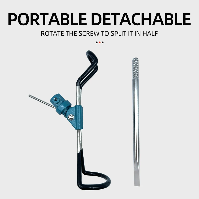 Herramientas de pesca, soportes para caña para banco, poste ajustable de 360 grados, soporte de playa, equipo de pesca - imagen 2