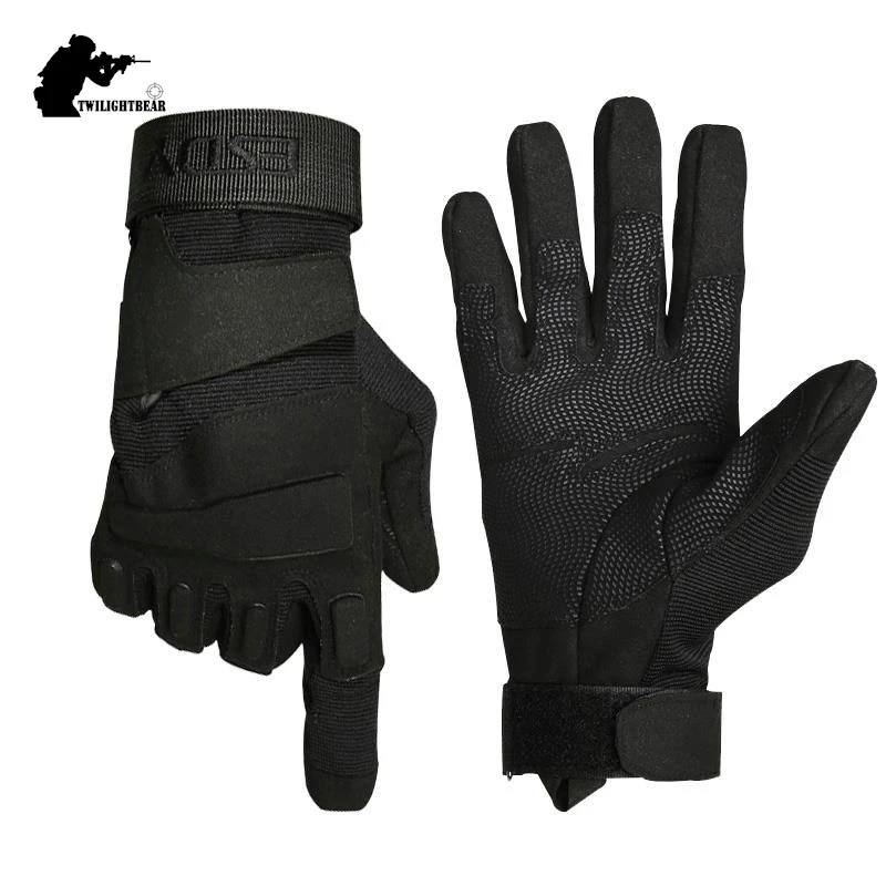 Guantes de conducción al aire libre, guantes tácticos de alta calidad con dedos completos, guantes de trabajo antideslizantes anticorte, transpirables para acampar A2F002 - imagen 2