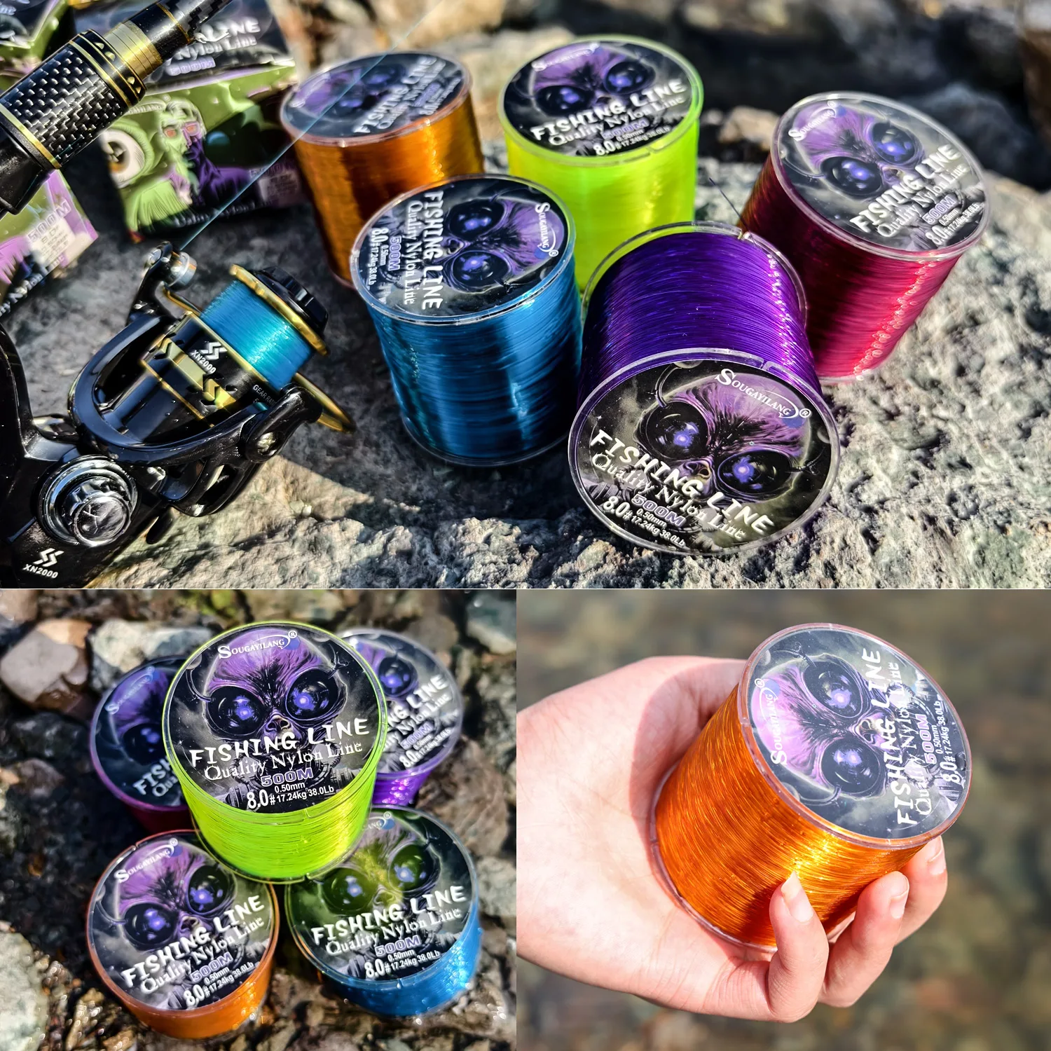 Sedal de Pesca Monofilamento Sougayilang – Nailon Japonés Superfuerte - imagen 4