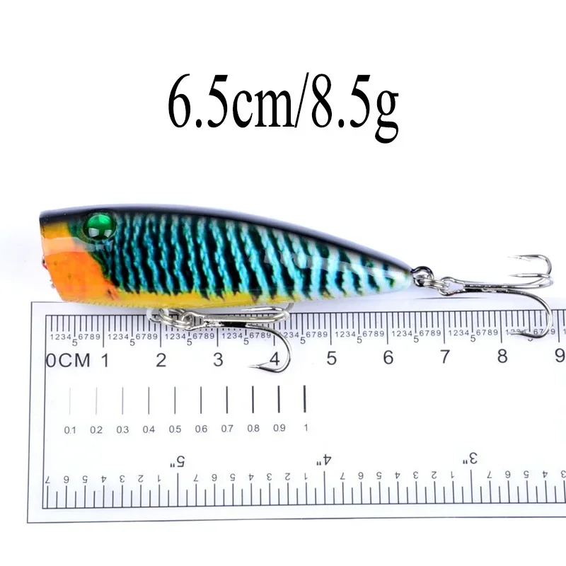 1Pc 6,5 cm 8,5g Popper Wobbler señuelo de pesca cebo de pescado Crankbait Peche Minnow carpa señuelo Japón Mini señuelo de pesca aparejos de pesca - imagen 3