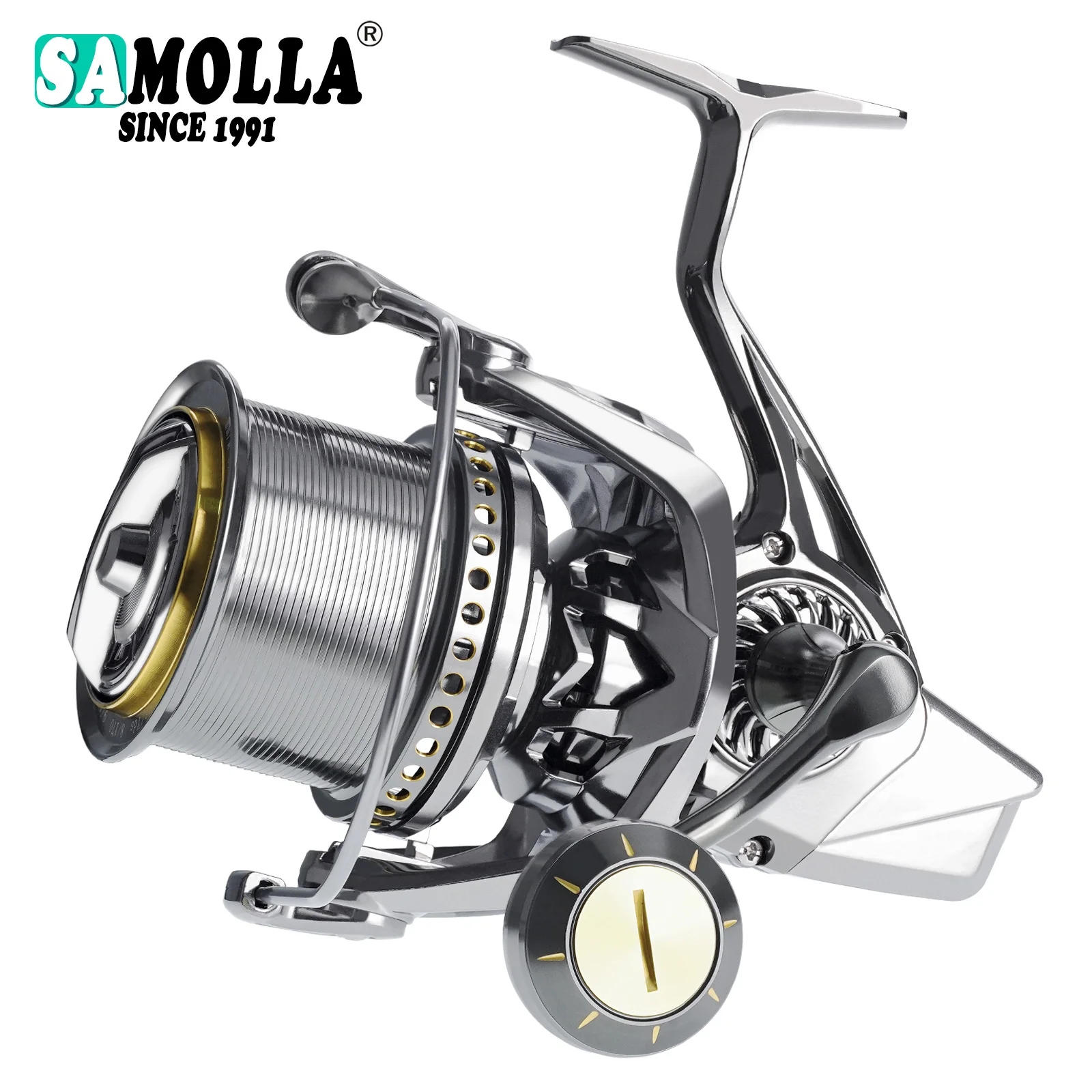 Carrete Spinning Samolla Todo Metal – 11+1BB para Pesca en Mar - imagen 3